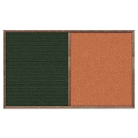 United Visual Products Slim Style Indoor Enclosed Corkboard, 18", UV501SC-BRONZE-CORK UV501SC-BRONZE-CORK